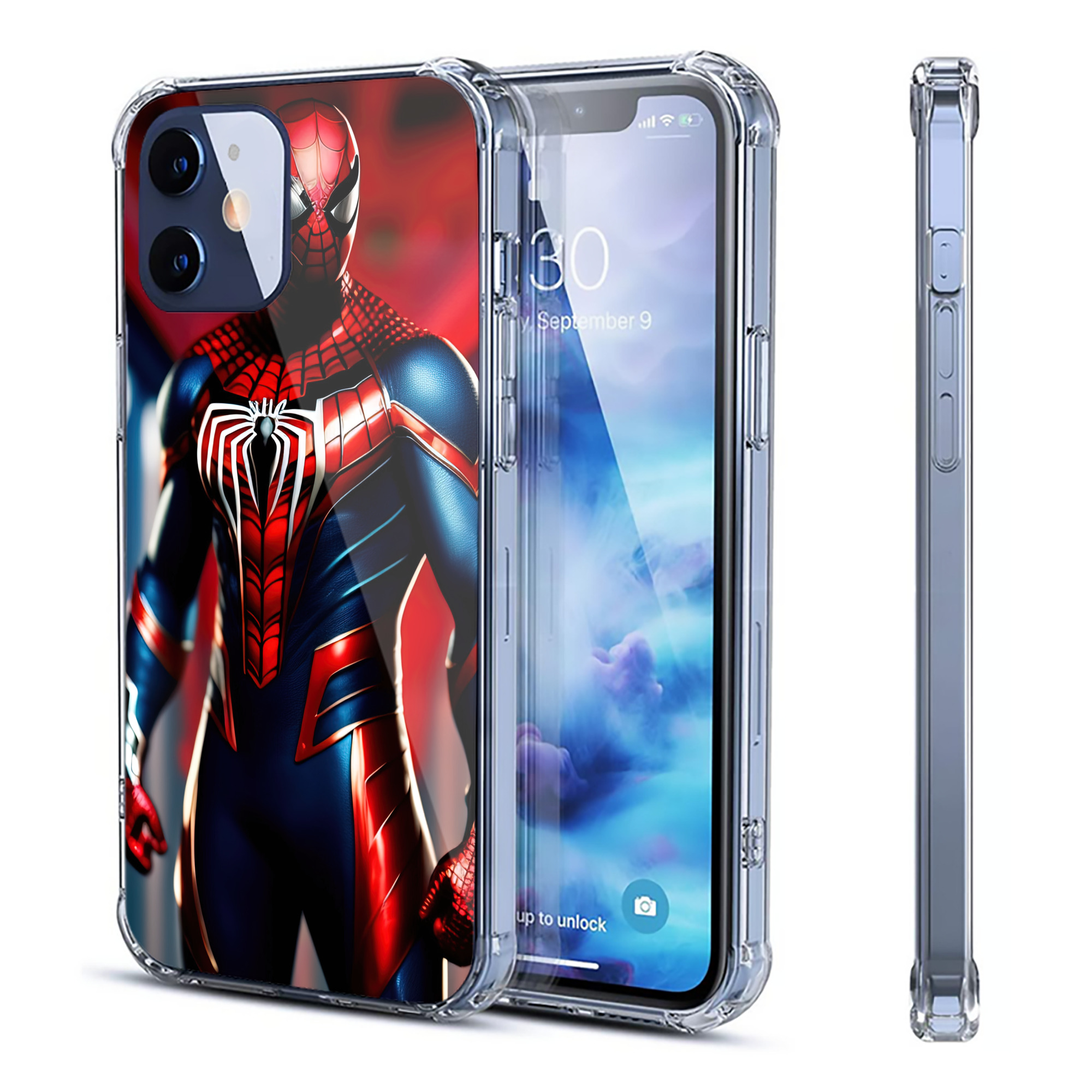 （画像用） Spider Man スパイダーマン 【iPhone 12シリーズ対応】透明スマホケース（クリアソフトケース）